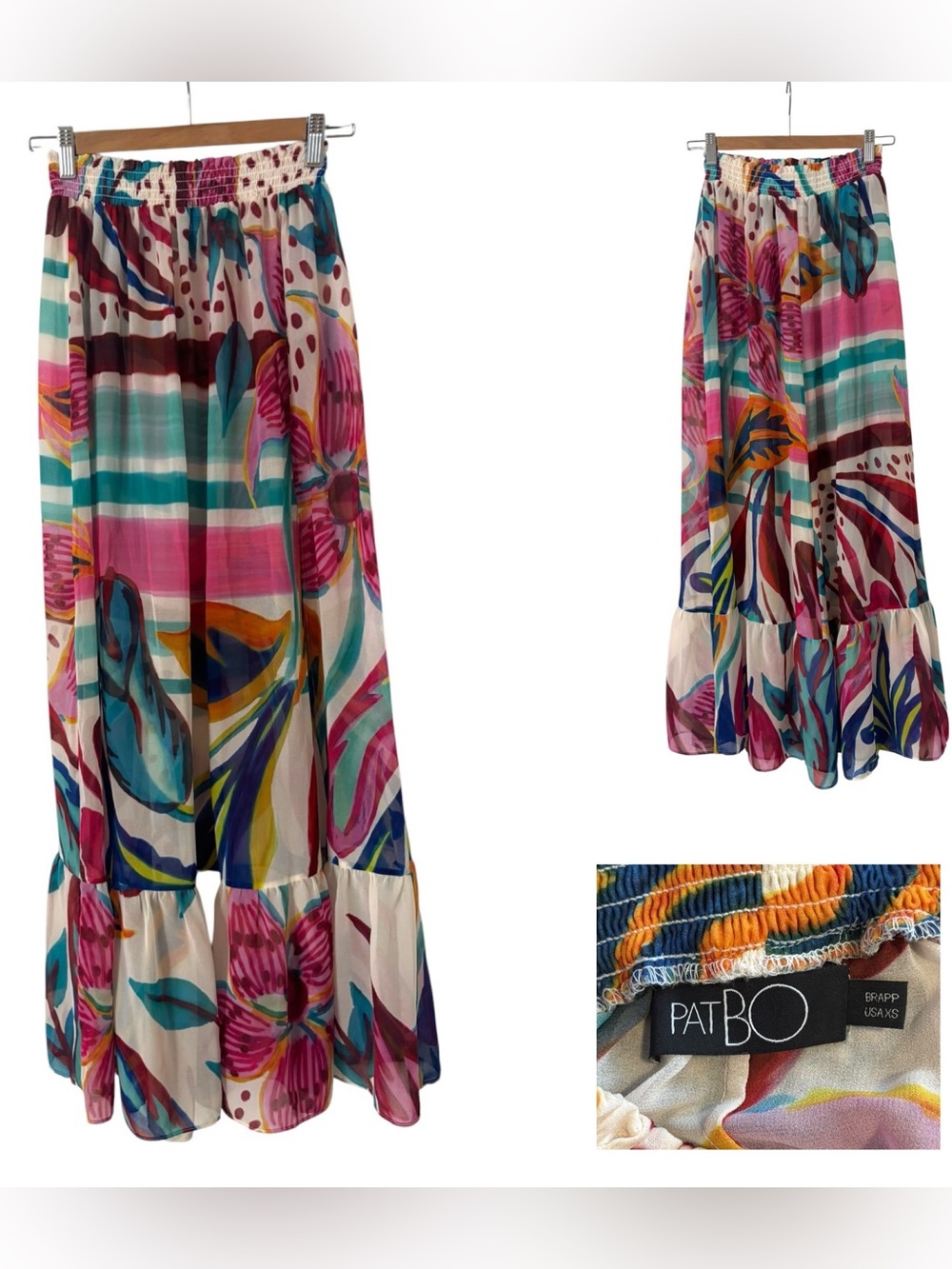 PatBO Floral Maxi Skirt